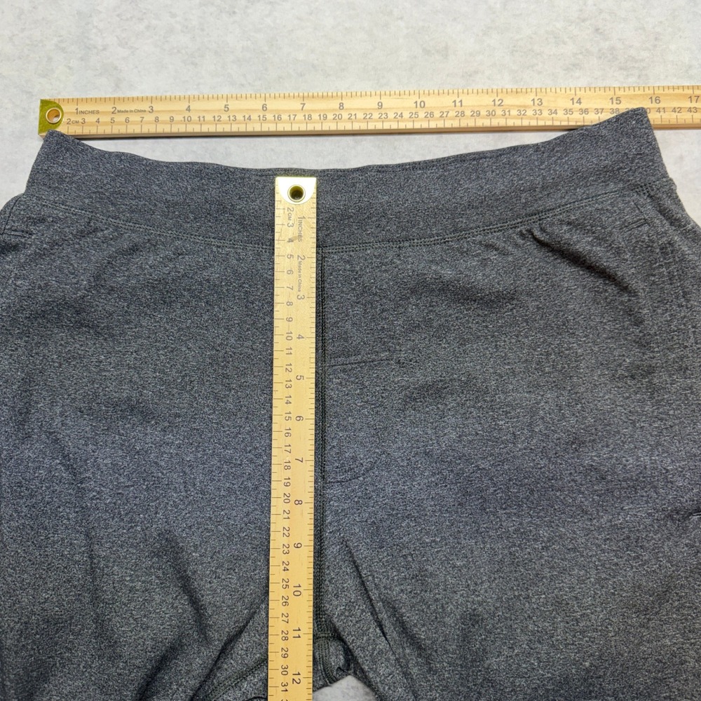 Lululemon Mens Grey Heathered Wide Leg Athletic Pants Size L Drawstring Relaxed - Picture 7 of 9